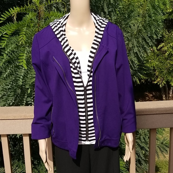 chico's purple jacket